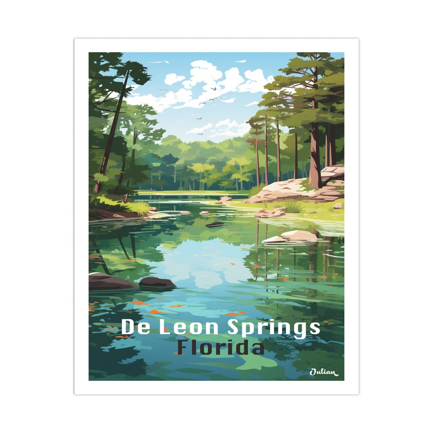 DeLeon Springs State Park, Florida – JulianTravelPosters