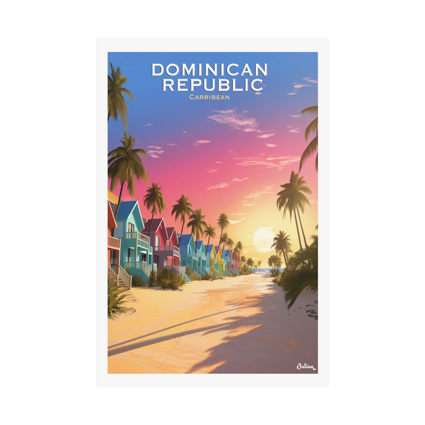 Dominican Republic | Caribbean | Travel Poster | Modern Wall Art