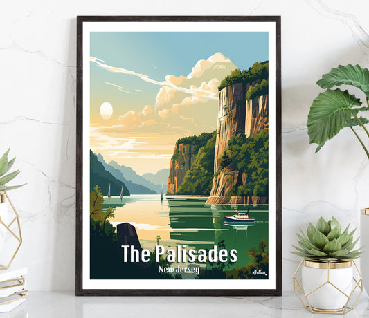 The Palisades - New Jersey | Travel Poster | Modern Wall Art