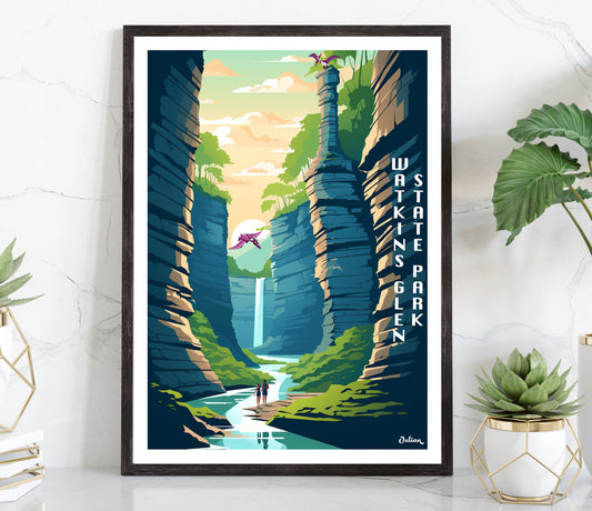 Watkins Glen | Travel Poster | Modern Wall Art