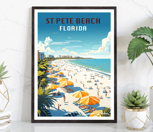 St Petersburg Florida | United States | Travel Poster | Modern Wall Art