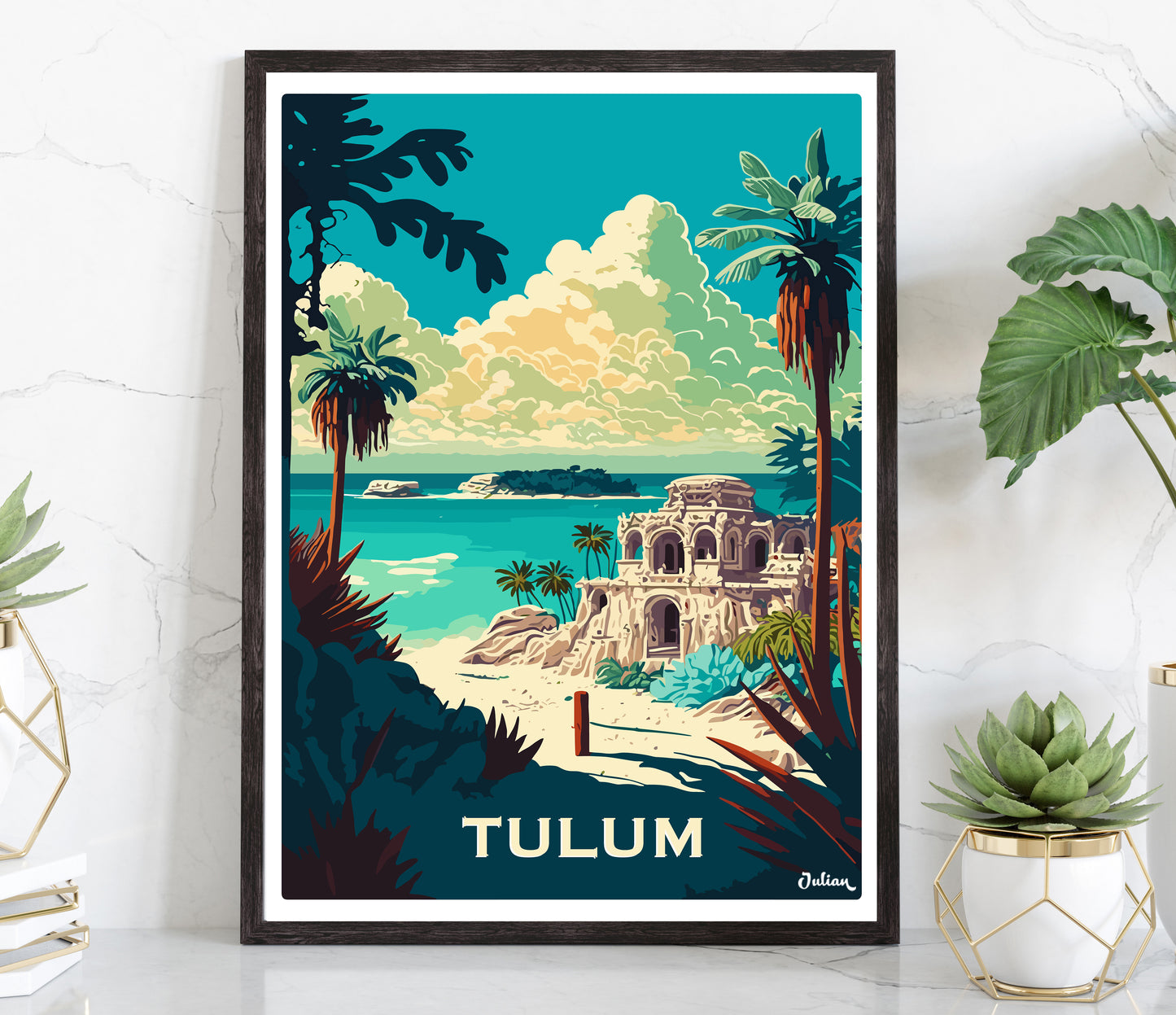 Tulum Mexico | Travel Poster | Modern Wall Art