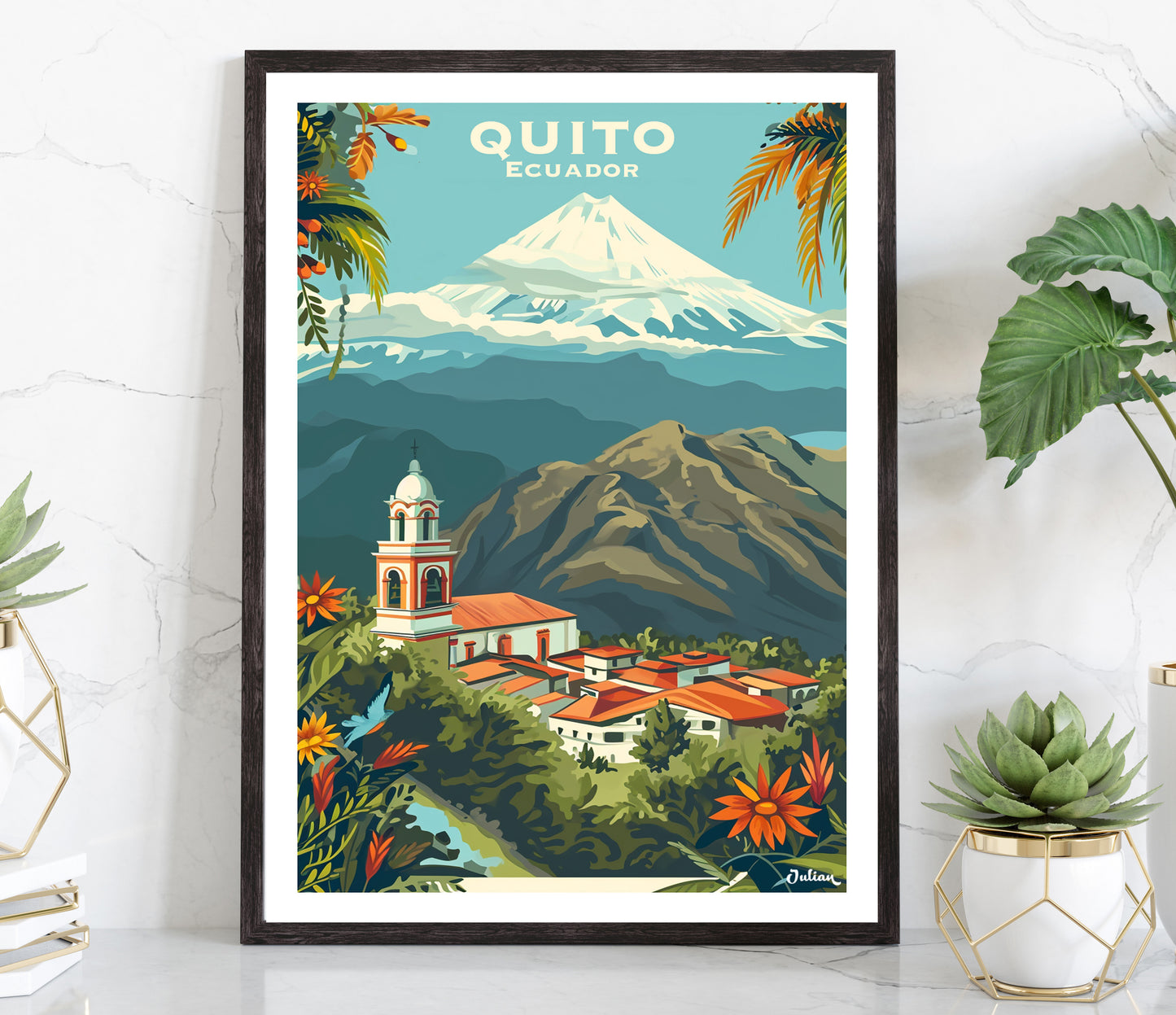 Quito | Ecuador | Travel Poster | Modern Wall Art