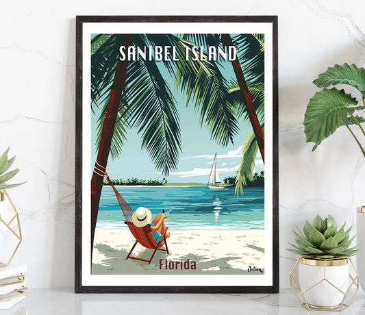 Sanibel Island - Florida | Travel Poster | Modern Wall Art