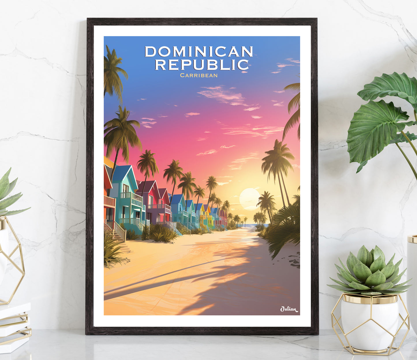 Dominican Republic | Caribbean | Travel Poster | Modern Wall Art