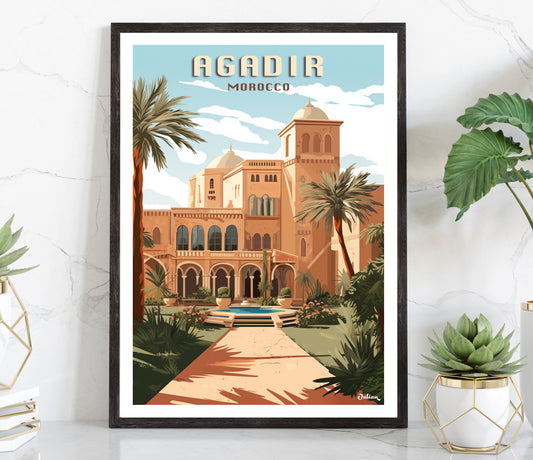 Agadir | Morocco | Travel Poster | Modern Wall Art