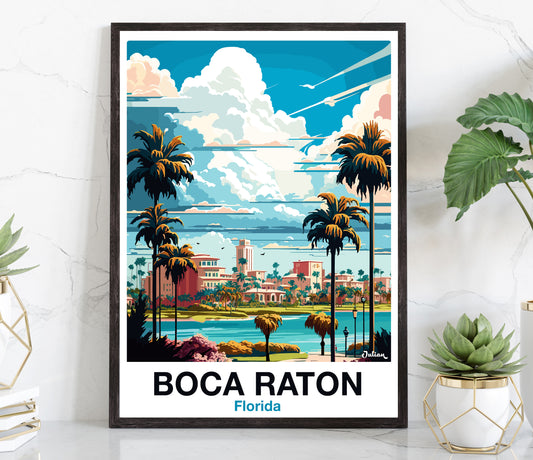 Boca Raton - Florida | Travel Poster | Modern Wall Art