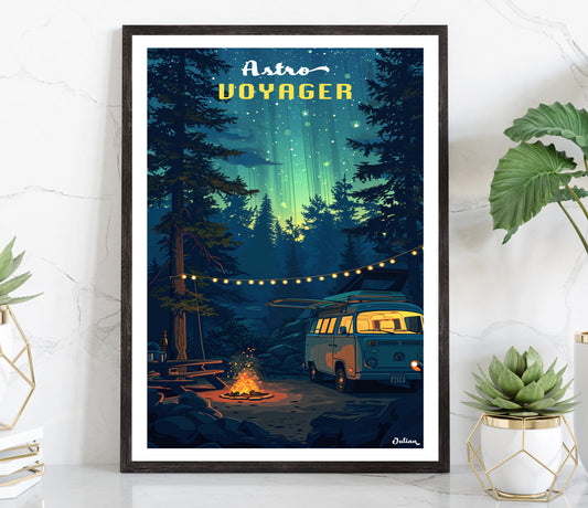 Astro Voyager | United States | Travel Poster | Modern Wall Art